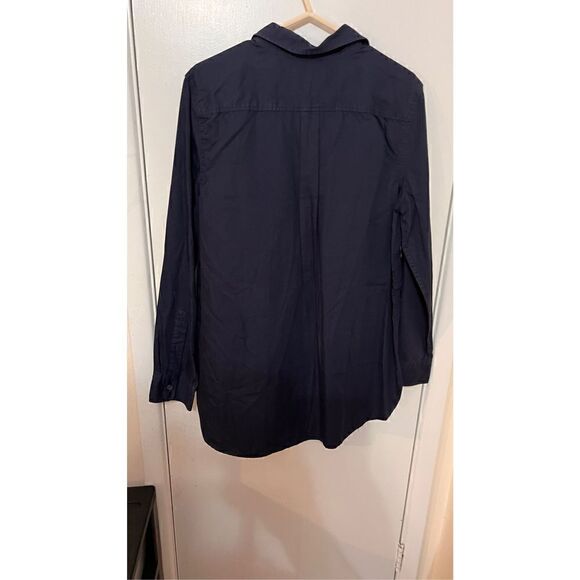 J.Crew Men's Long Sleeve Collared Button Down Shirt Casual Navy Blue Size 14 - Picture 6 of 10